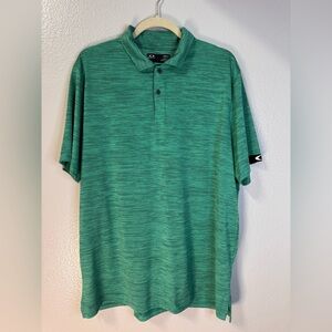 Oakley Men's Heather Teal Green Polo Shirt
